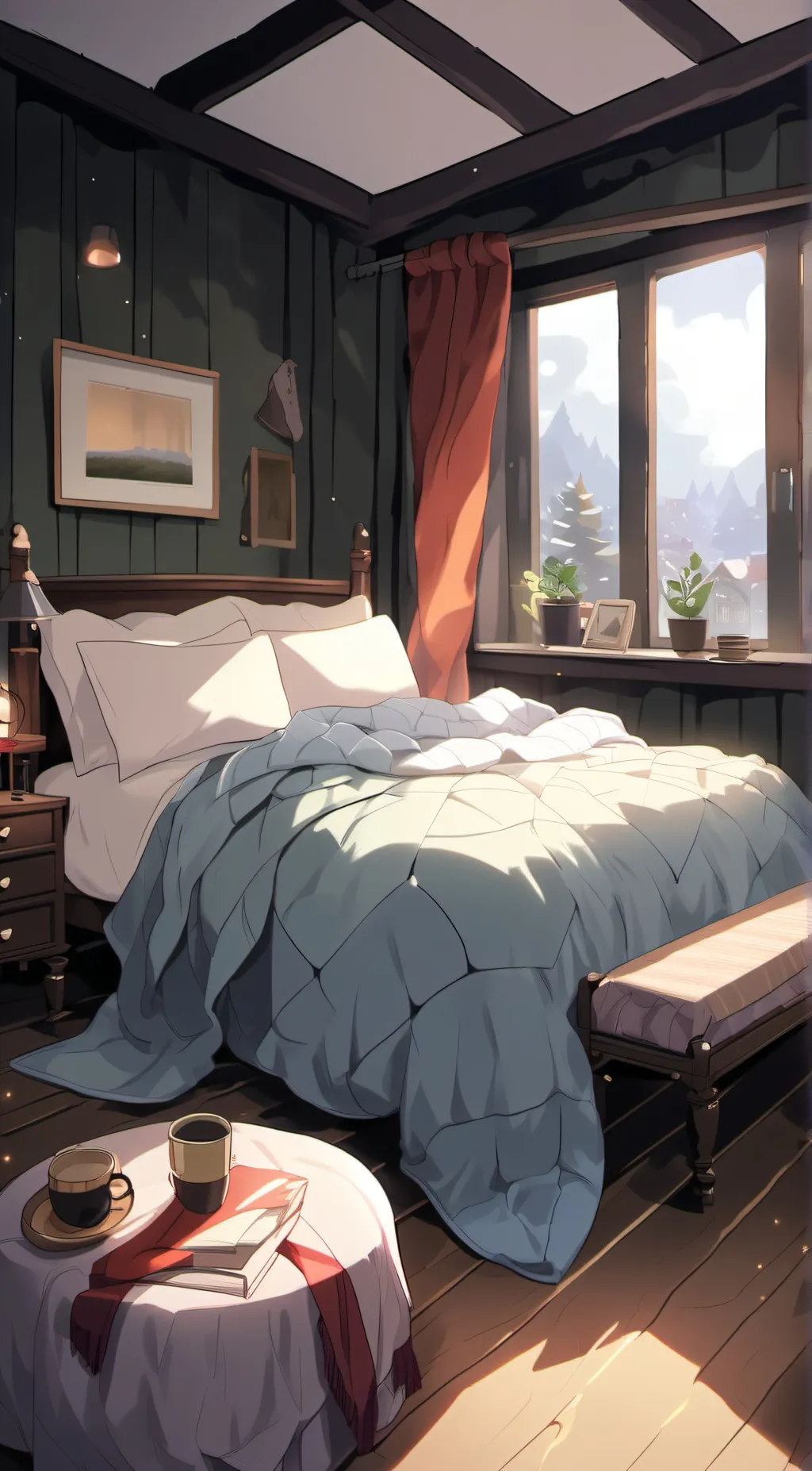 ai character: blanket neko background