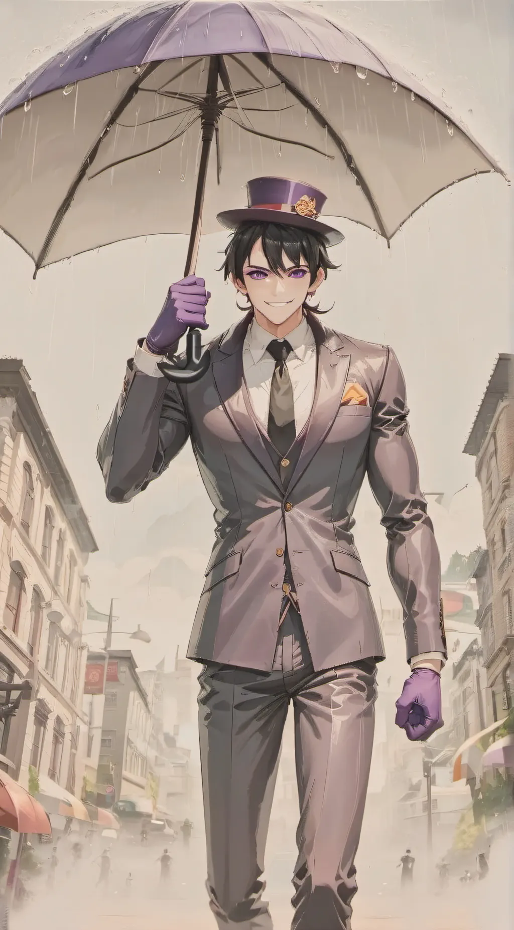 ai character: The Purple Man background