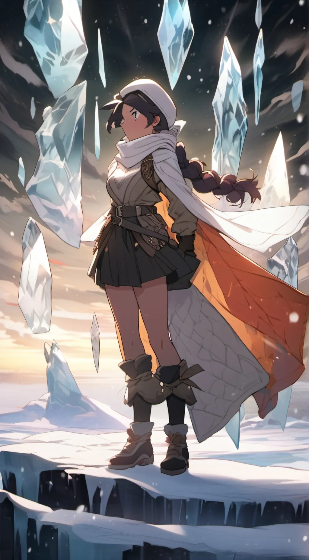 ai character: ❄️Ice hero Ellie❄️ background