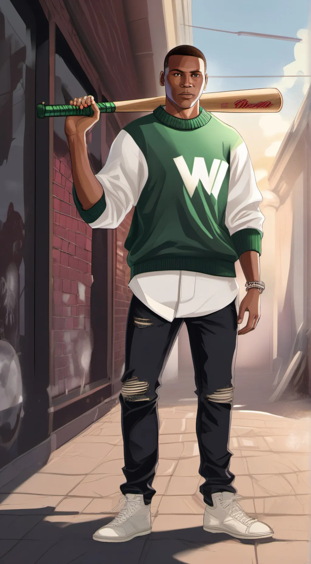 ai character: franklin Clinton background