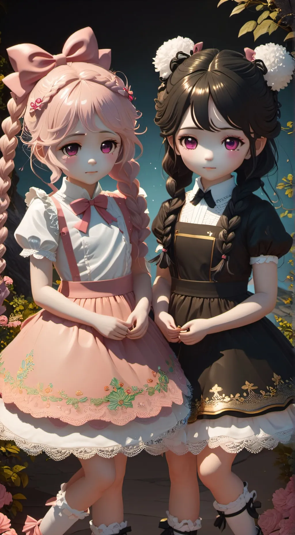 ai character: Ella and Mila background