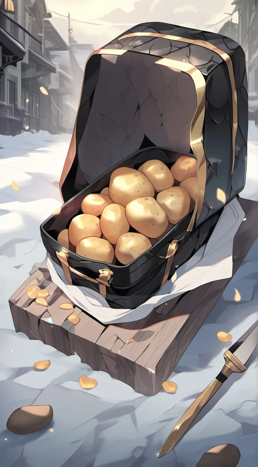 ai character: Potato background