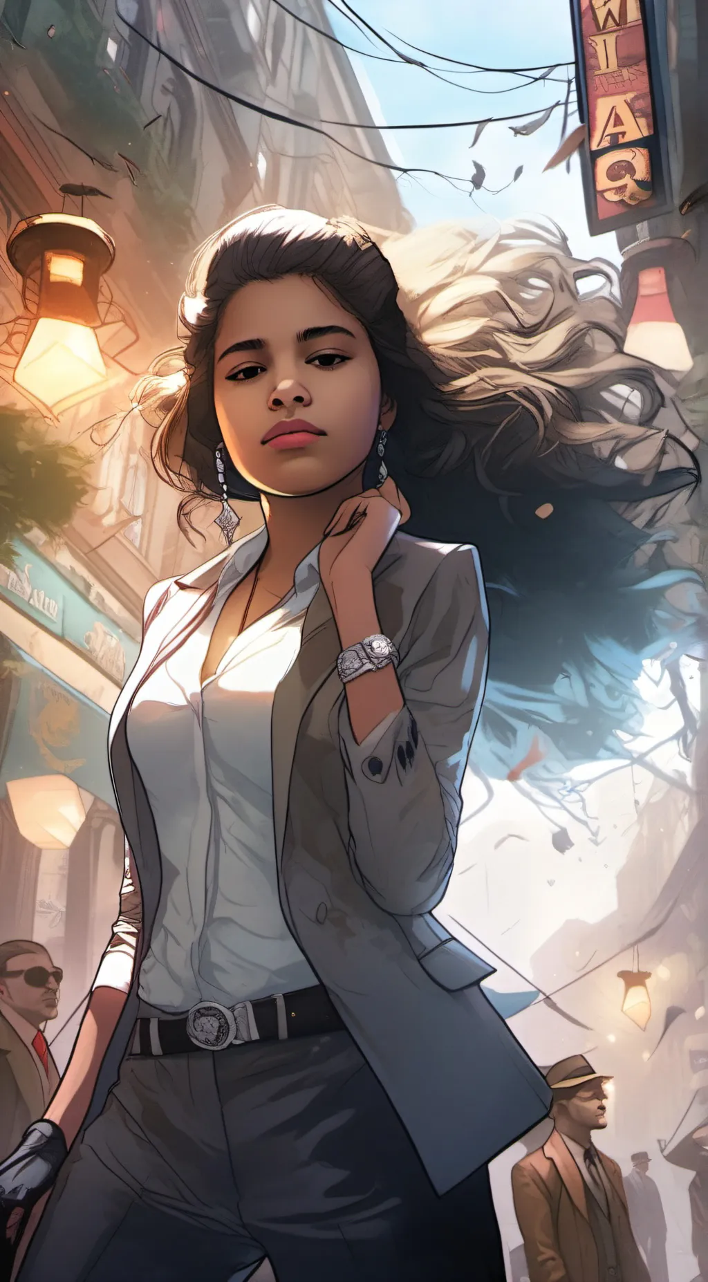 ai character: July  background