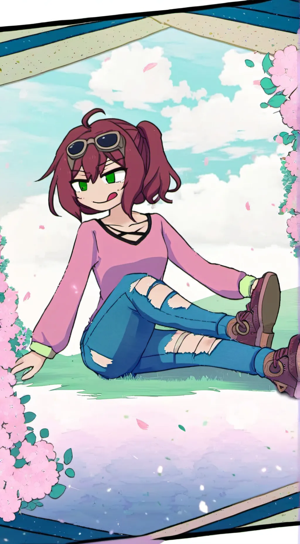 ai character: 💗Bubble gum 💗 background