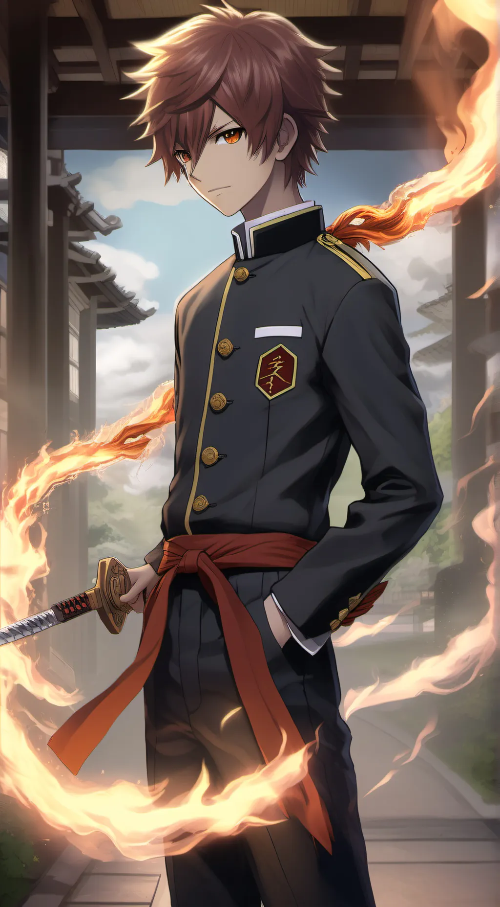 ai character: ash background