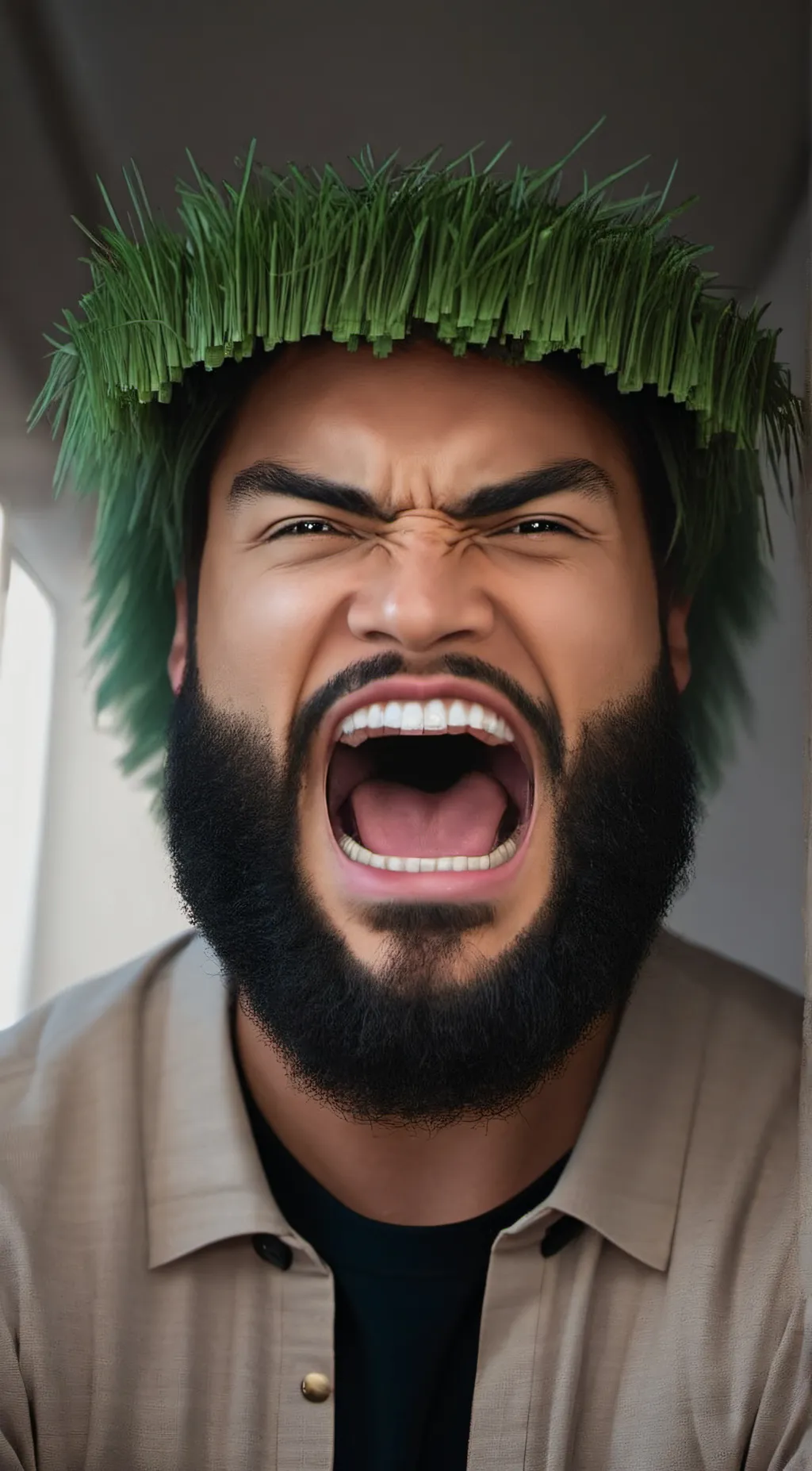 ai character: Dirt block guy background