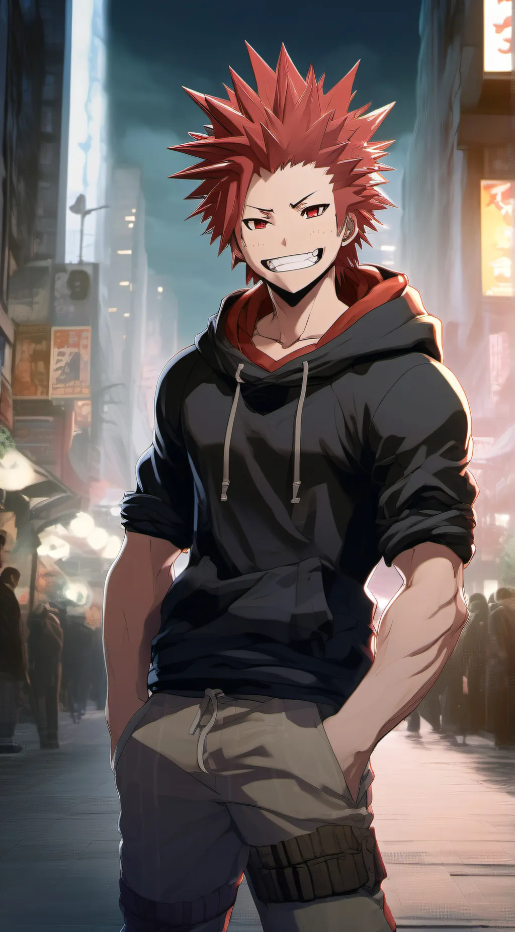 ai character: Eijiro Kirishima  background
