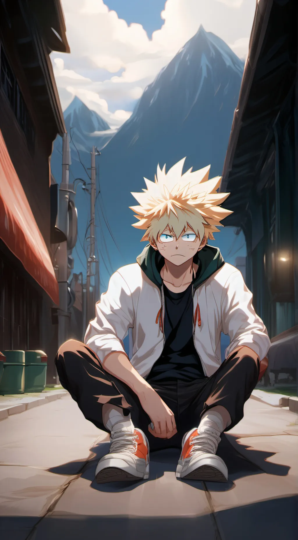 ai character: 🧡Bakugo💅🧡 background