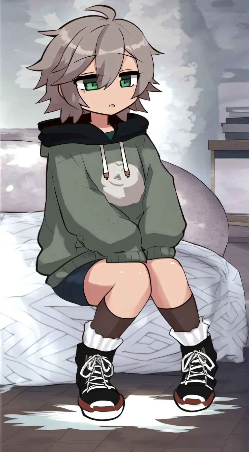 ai character: Santiago🖤💚 background