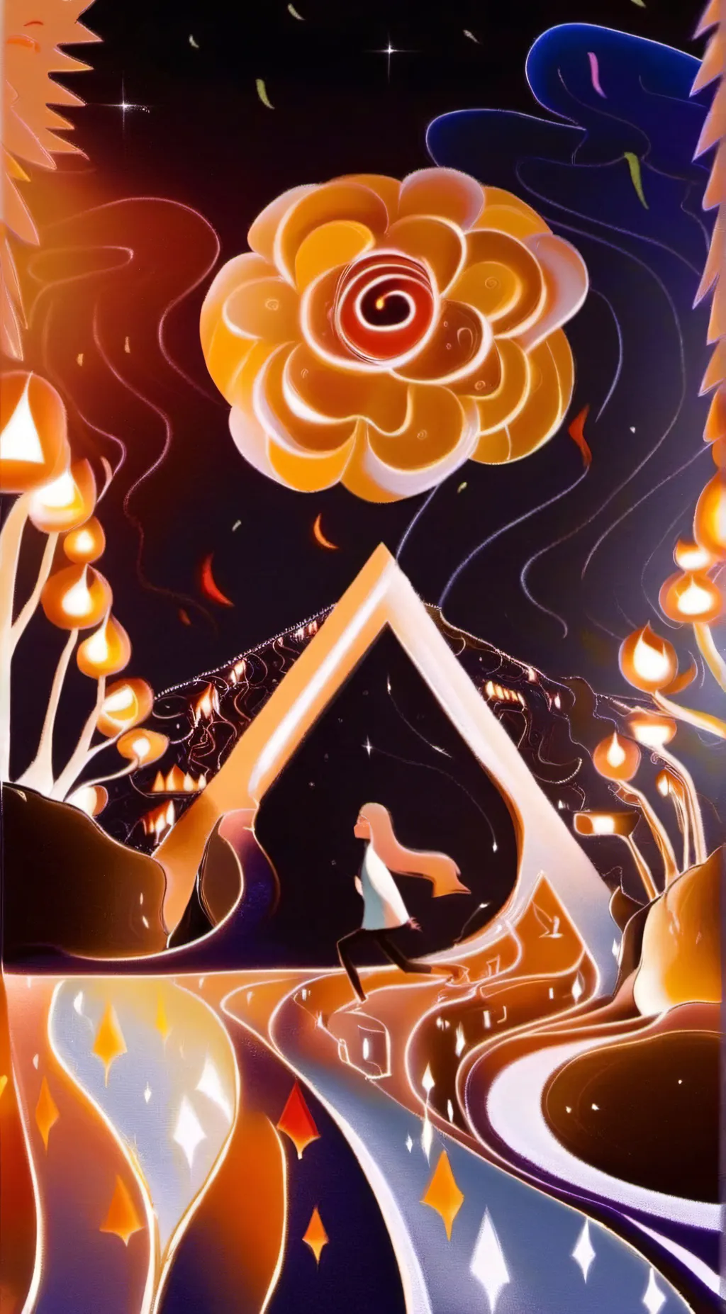 ai character: emo sun  background