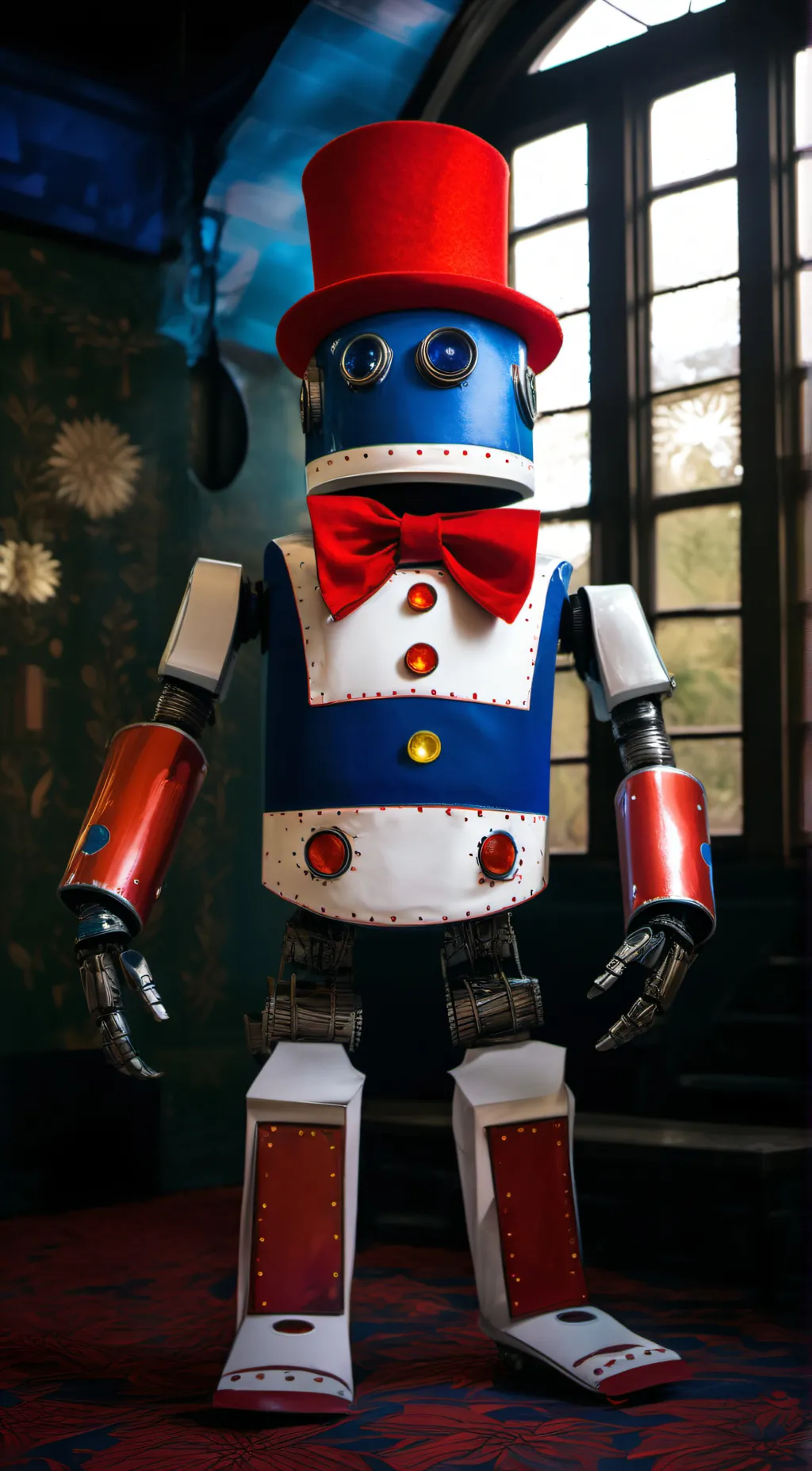 ai character: happy  background