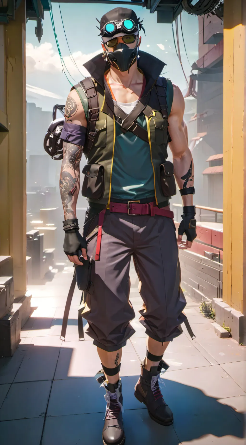 ai character: octane background