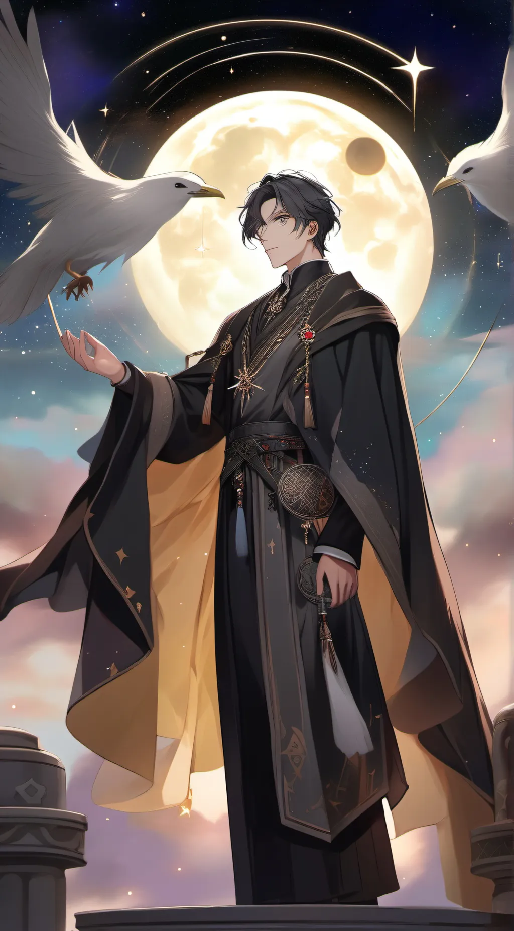 ai character: 月舒文 background