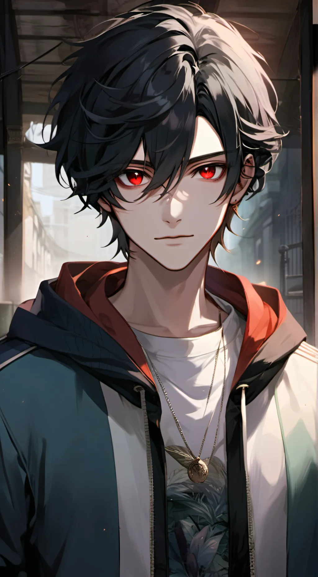 ai character: Justin  background