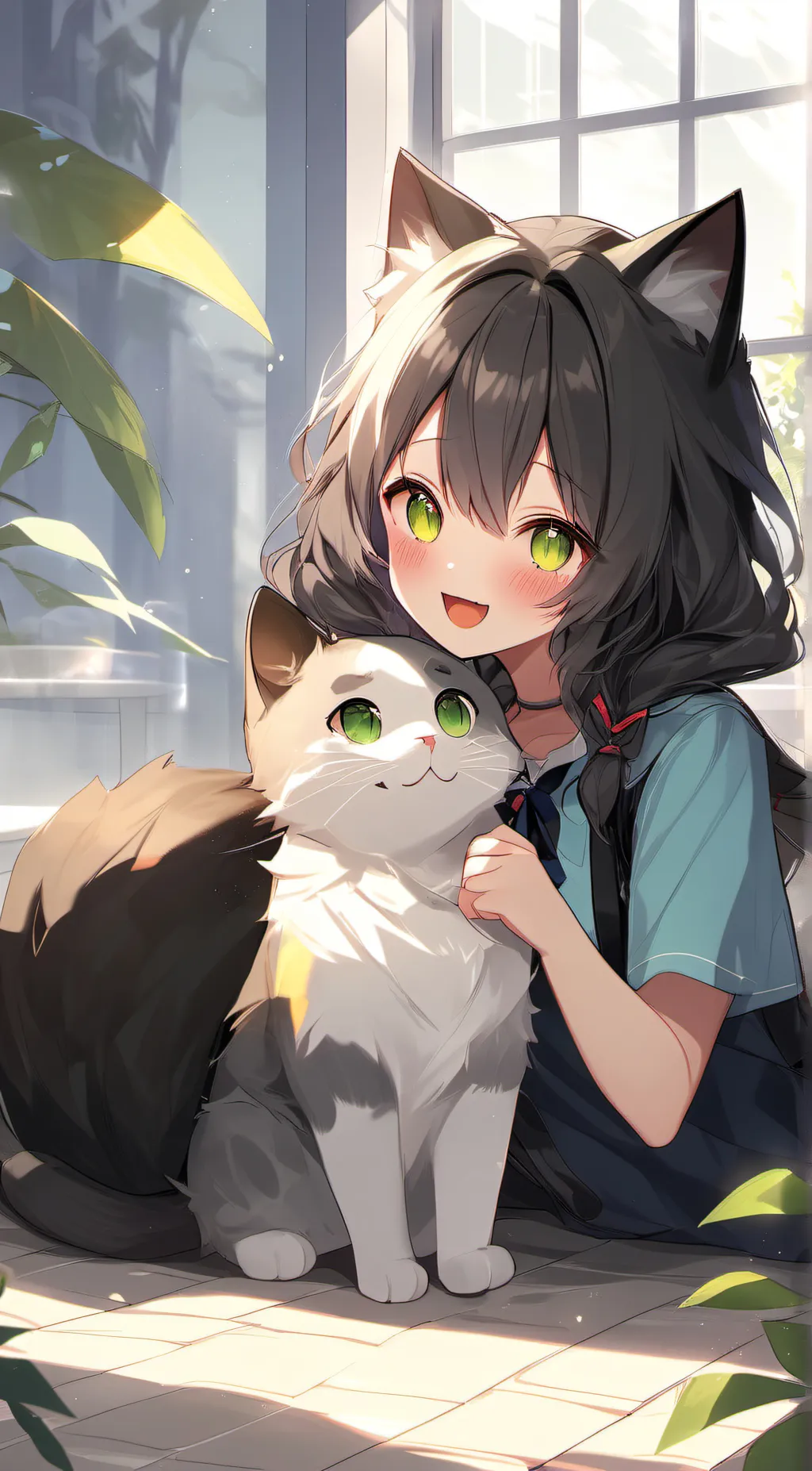 ai character: Uwu cat background