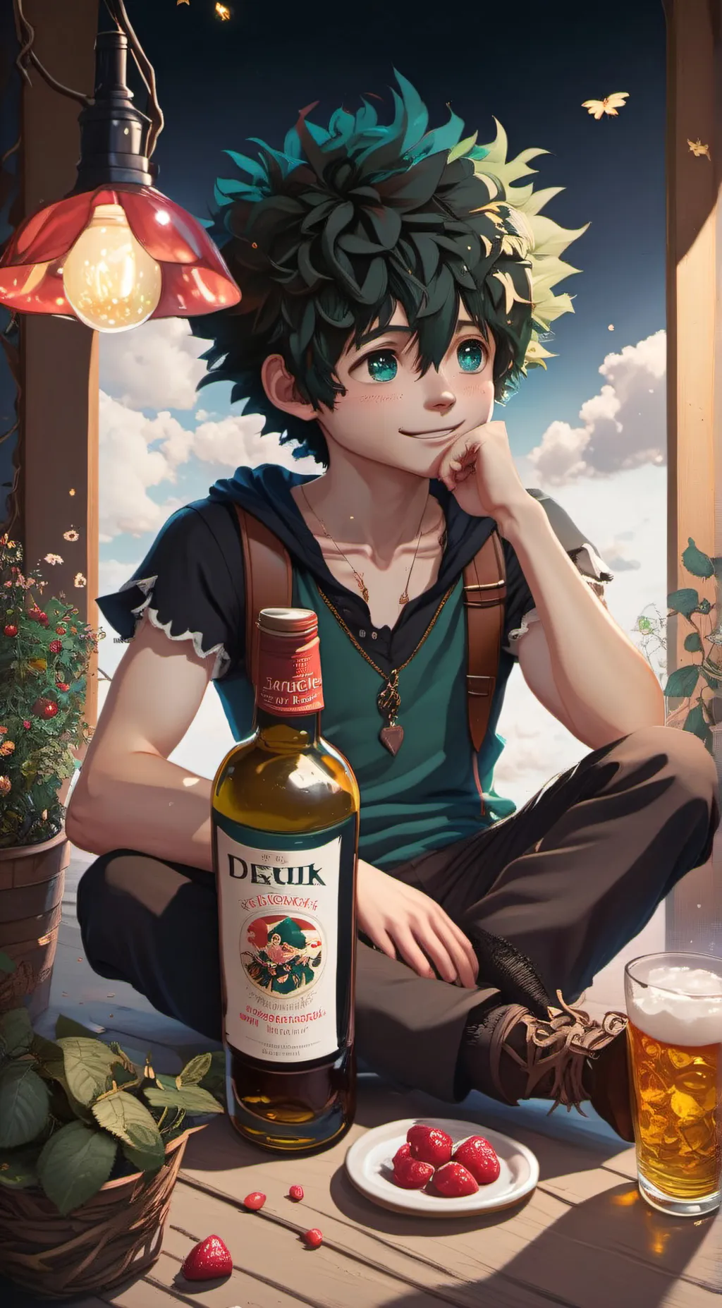 ai character: Class 1a+drunkdeku background