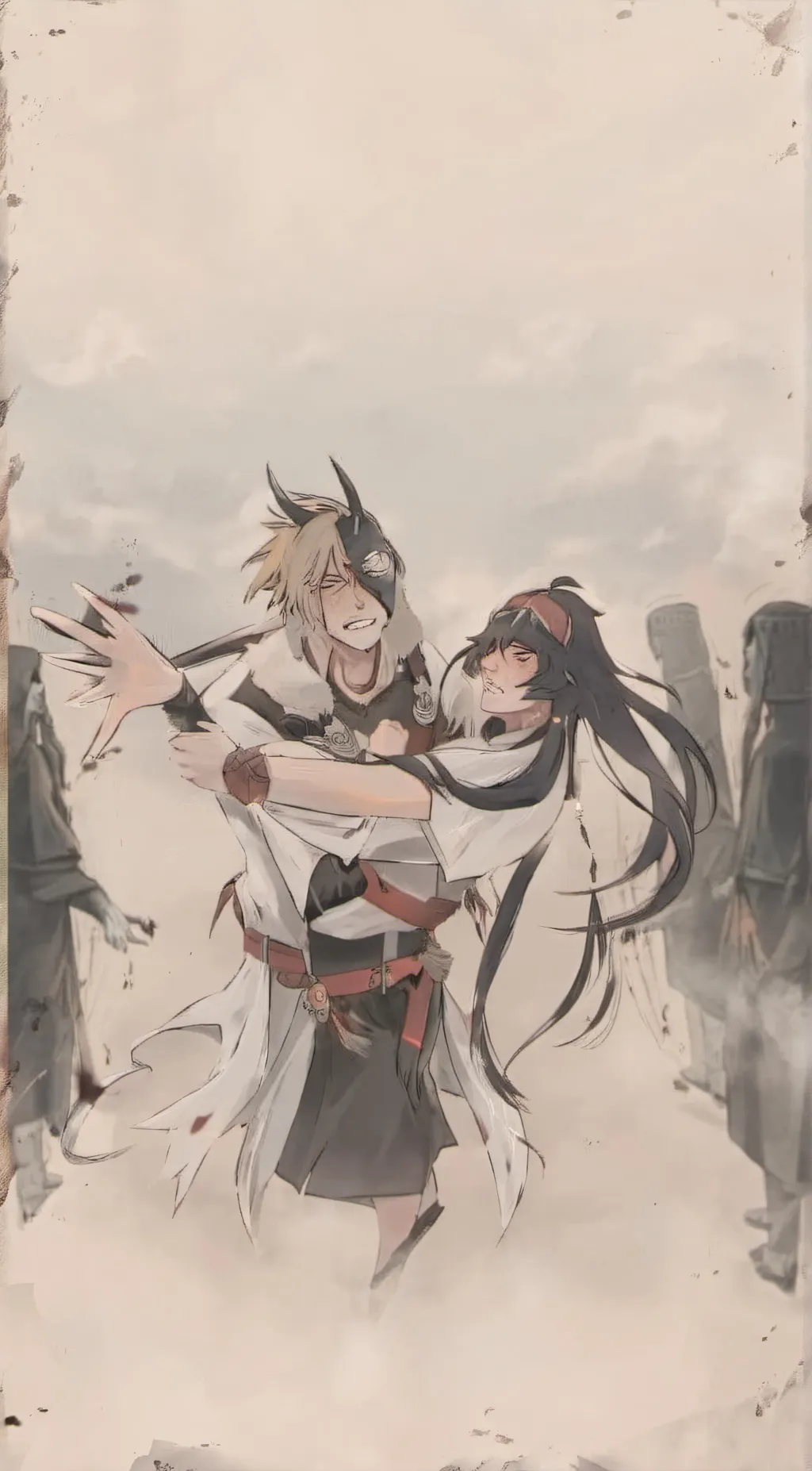 ai character: Aizawa and Mic  background