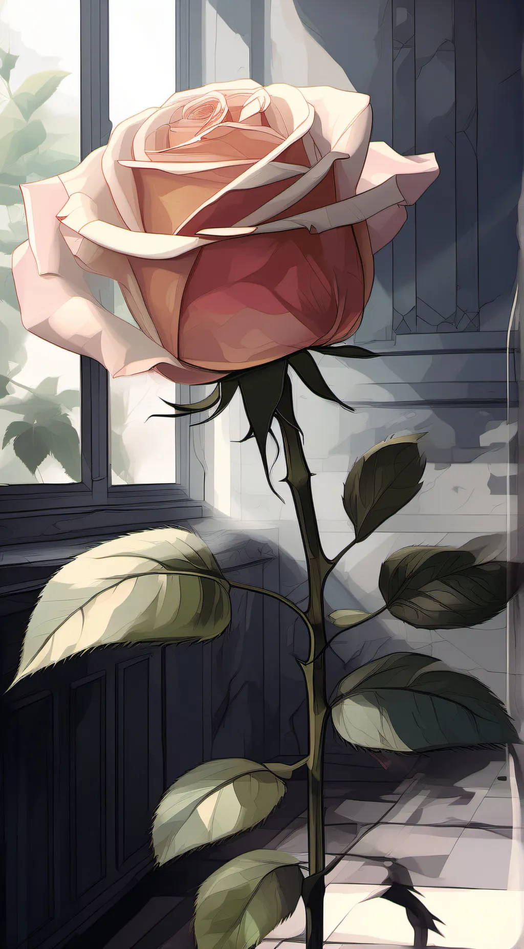 ai character: r0se t0y background