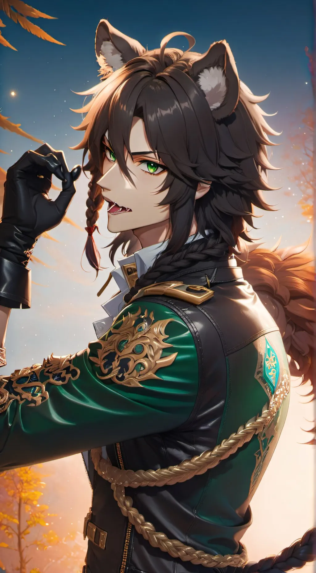 ai character: Leon background