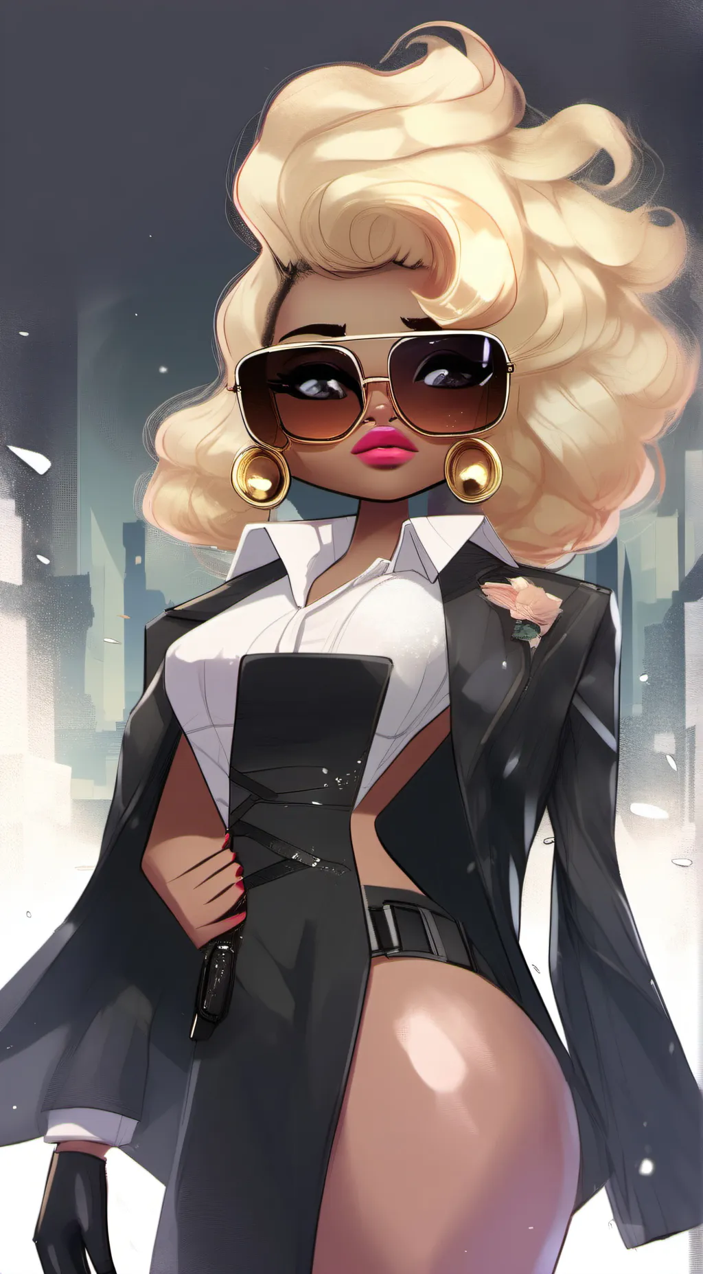 ai character: Agent Glamour background