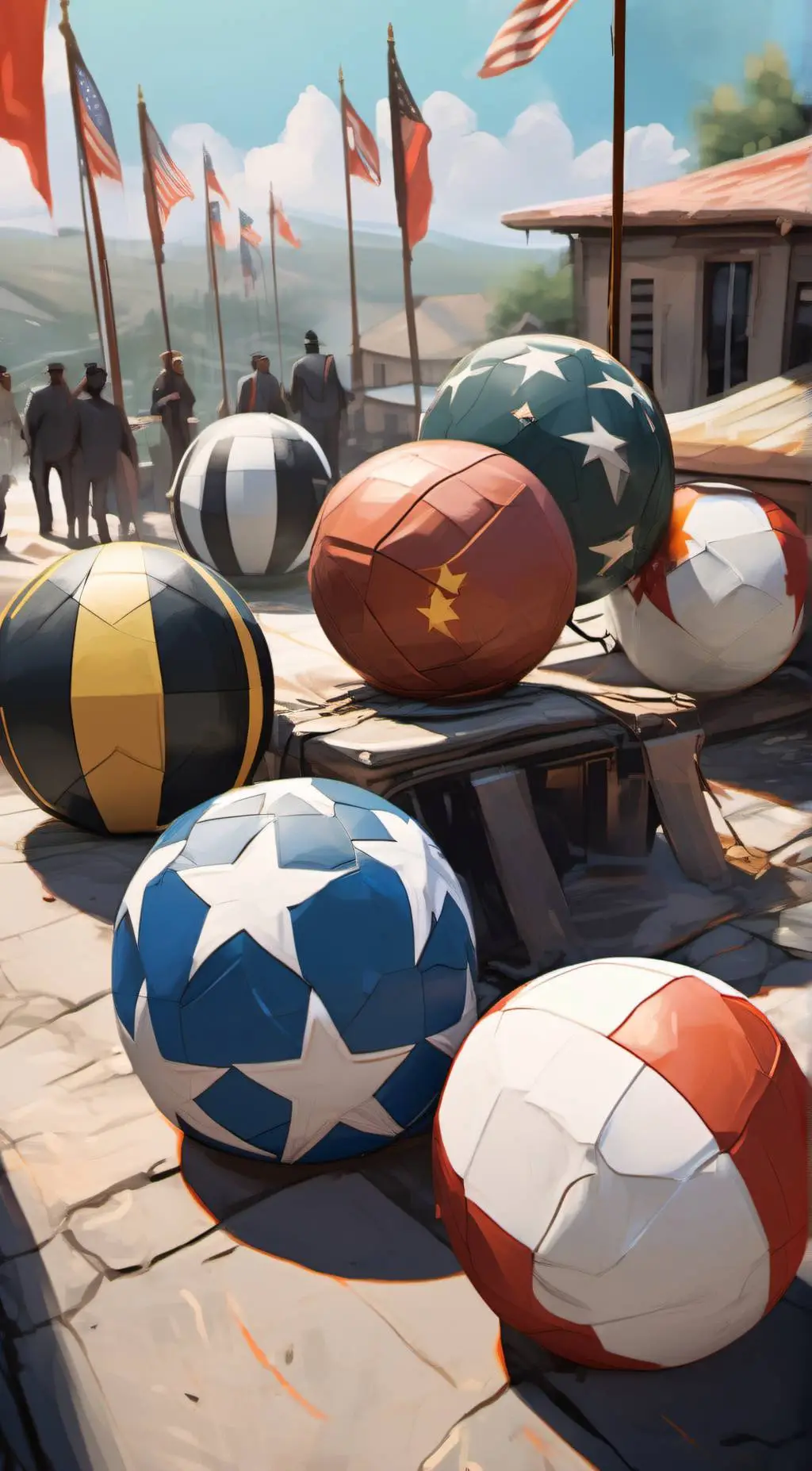 ai character: Countryballs background