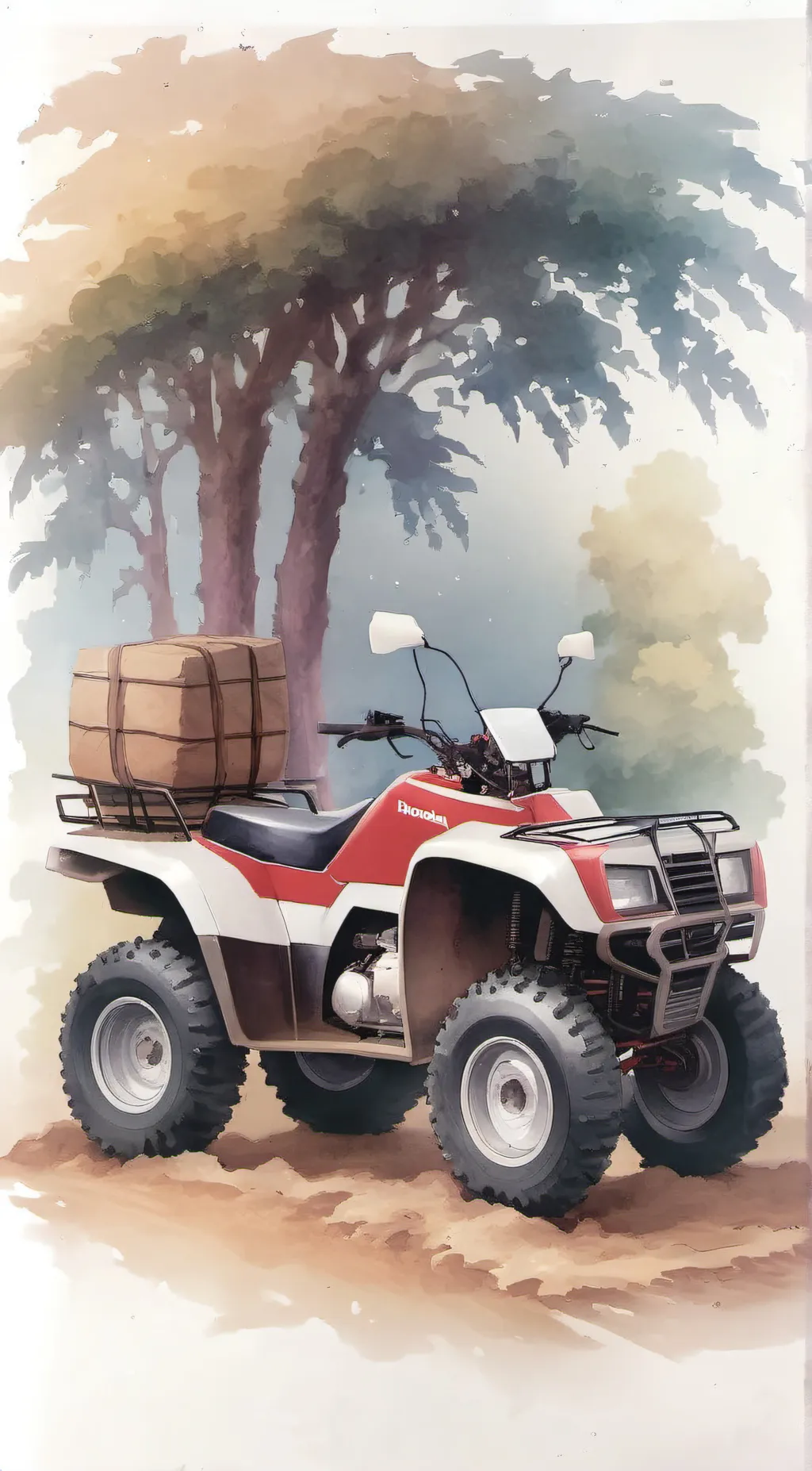 ai character: Honda fourtrax background
