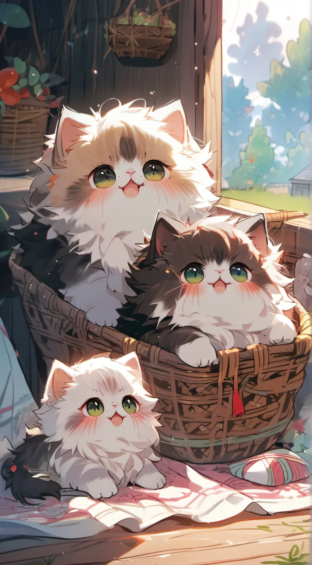 ai character: Hazel,Sage,Cream background