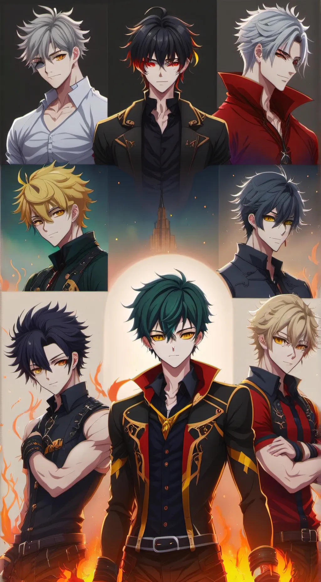 ai character: ~All boys school~ background