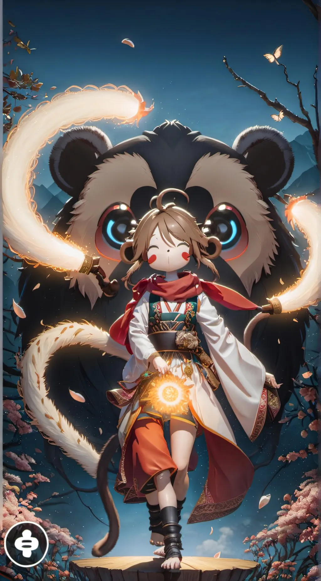 ai character: monku background