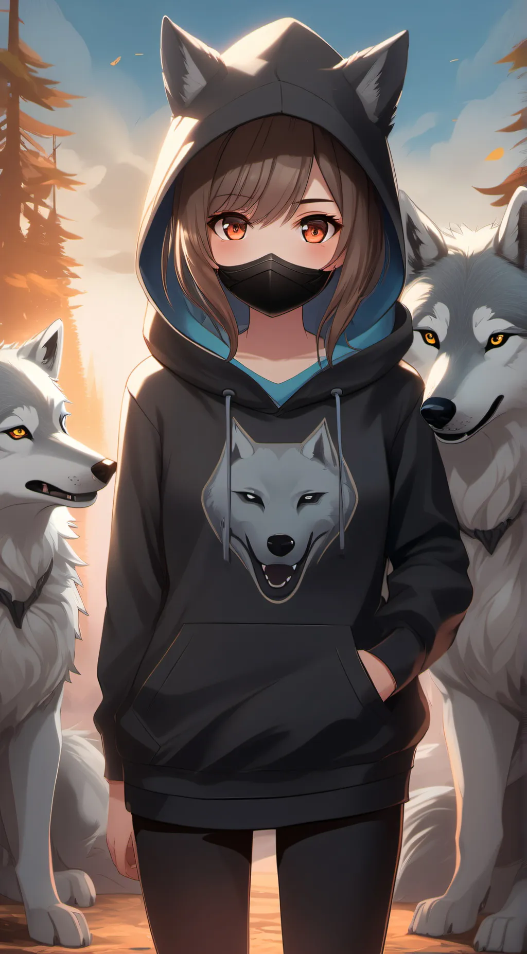 ai character: Koda\bunny hunter  background