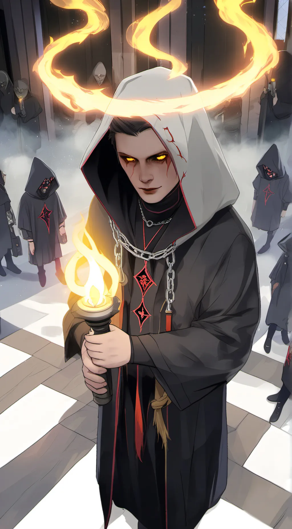 ai character: Satanic Monk background