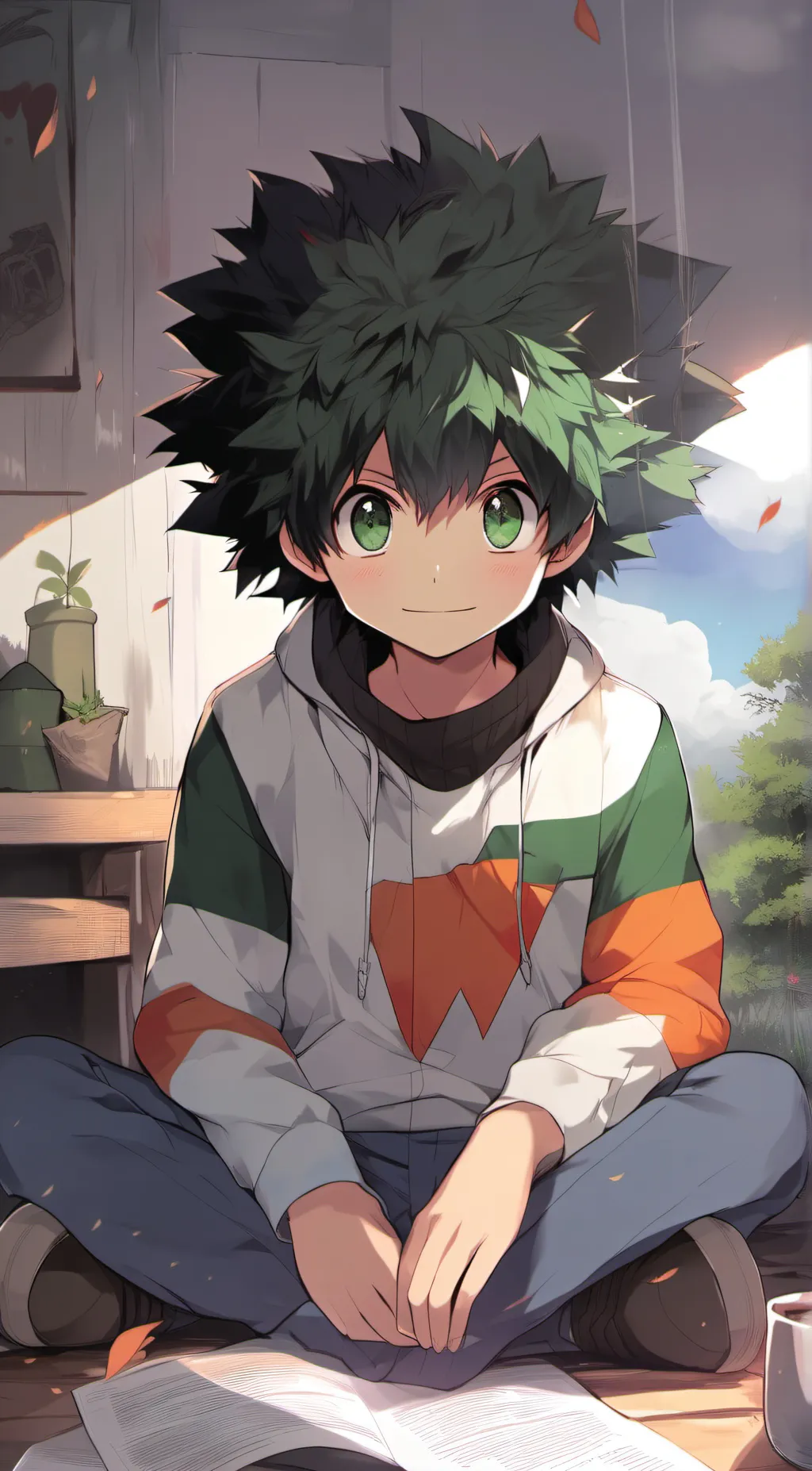 ai character: Deku background