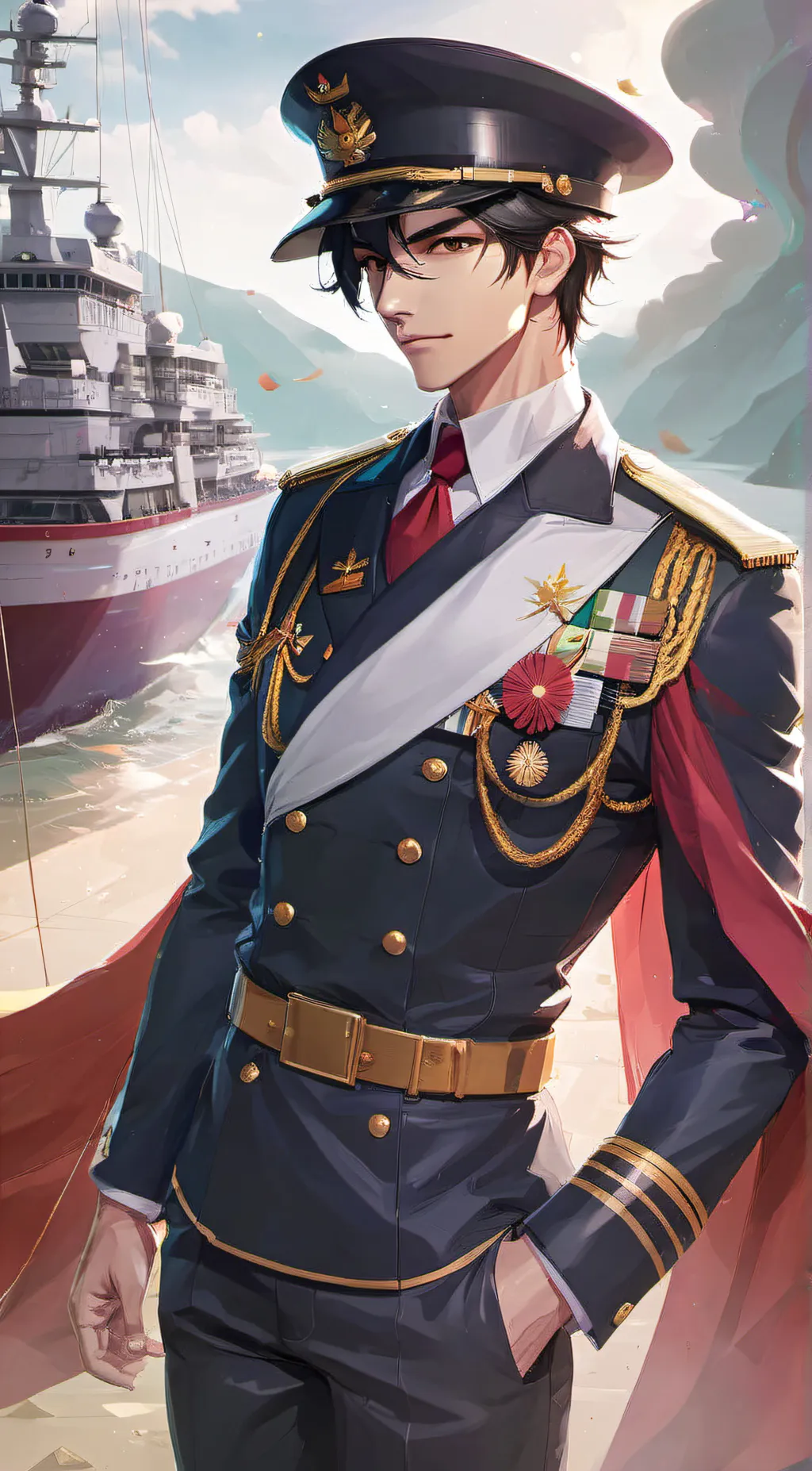 ai character: hero Ashoka background