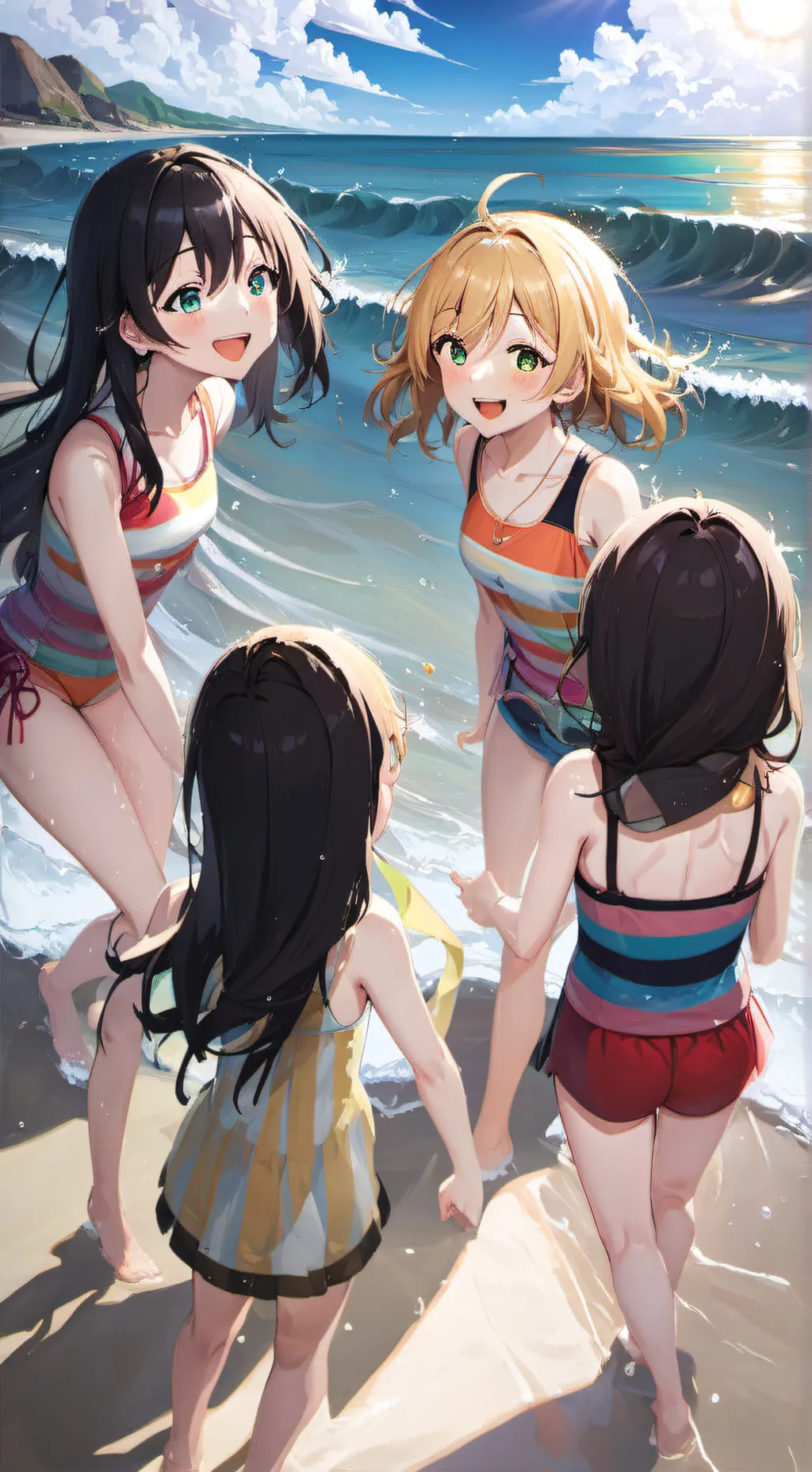 ai character: Marika,Yuki,Aria,K background