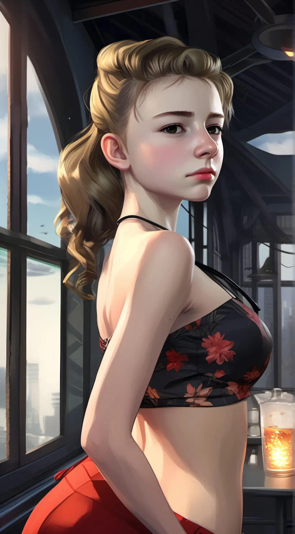 ai character: Rose background