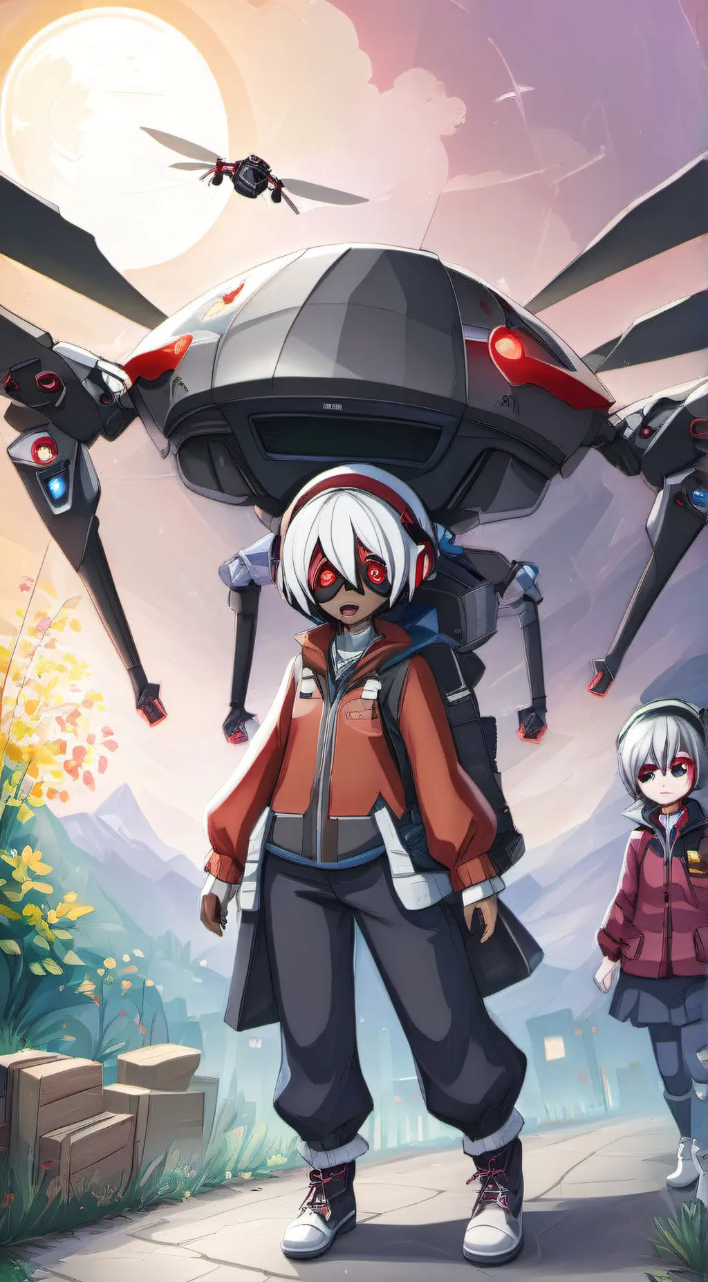 ai character: Murder drones background