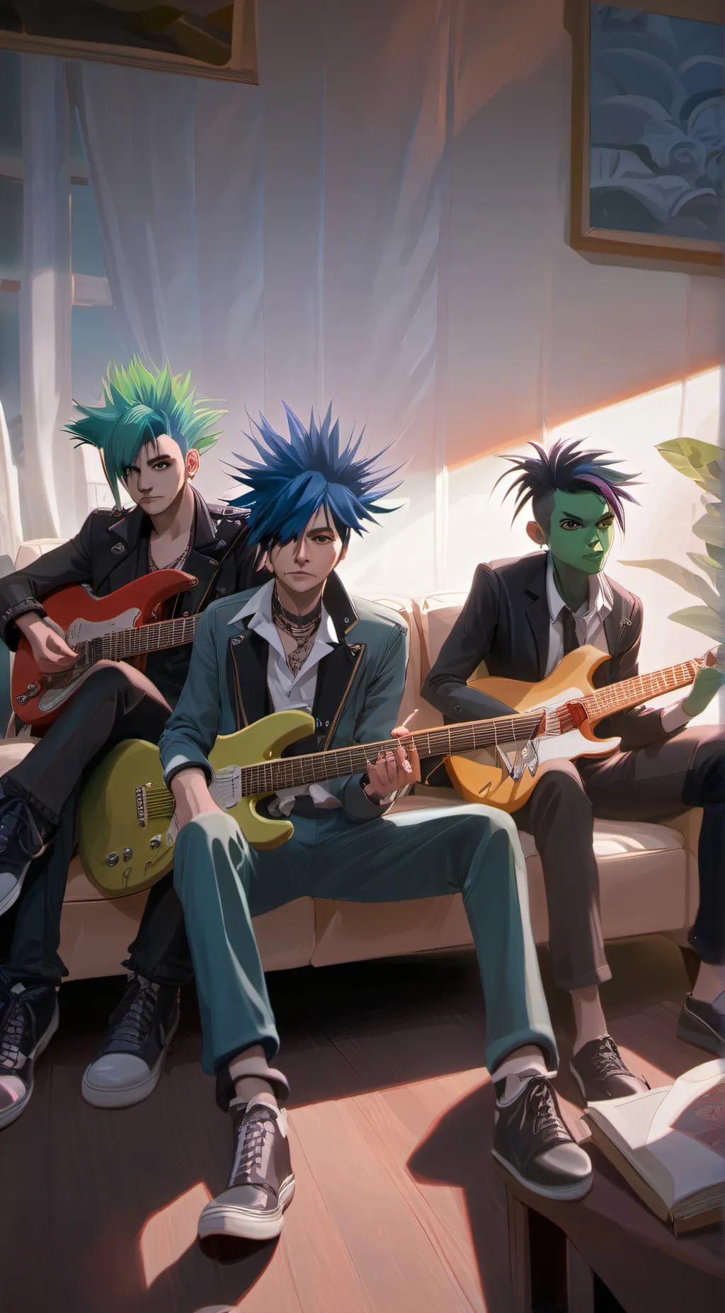 ai character: Gorillaz background