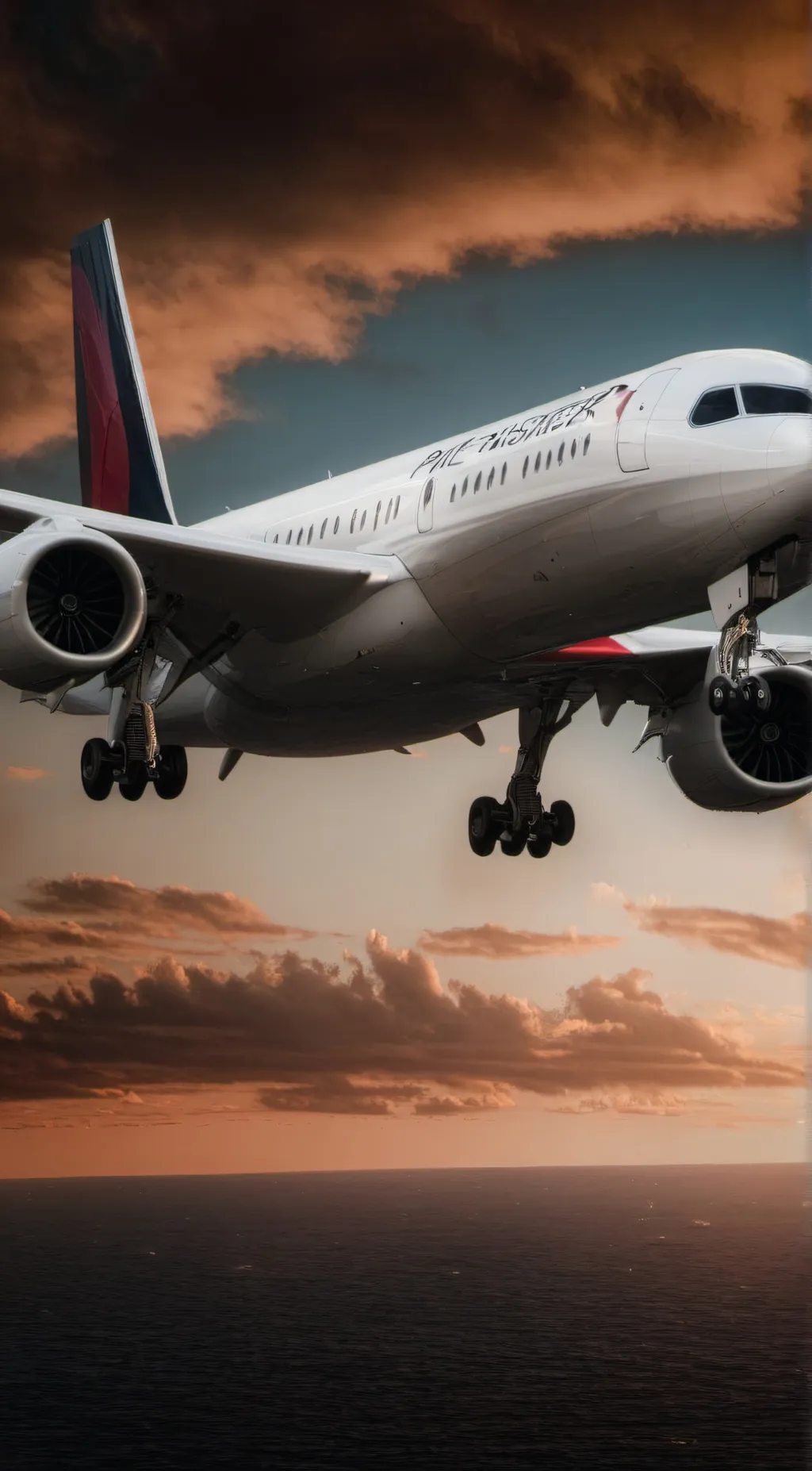 ai character: delta b 757 background