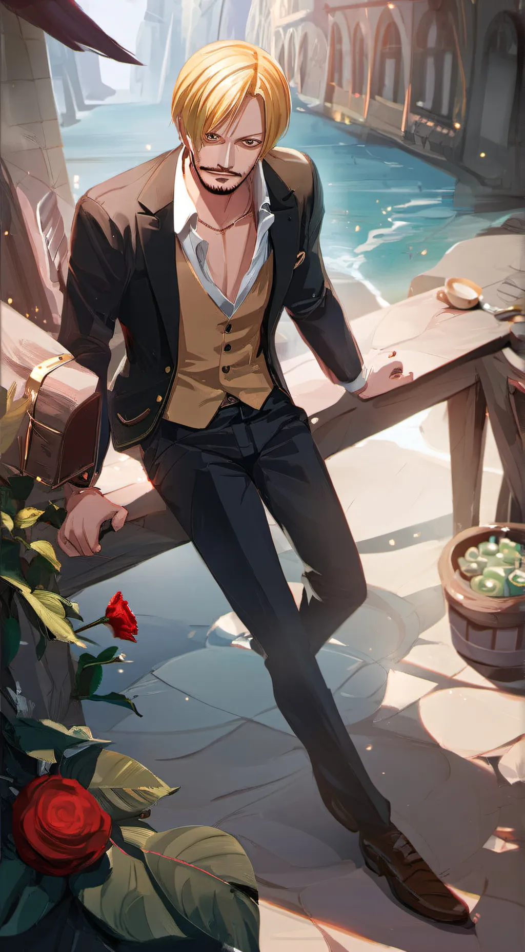 ai character: sanji background