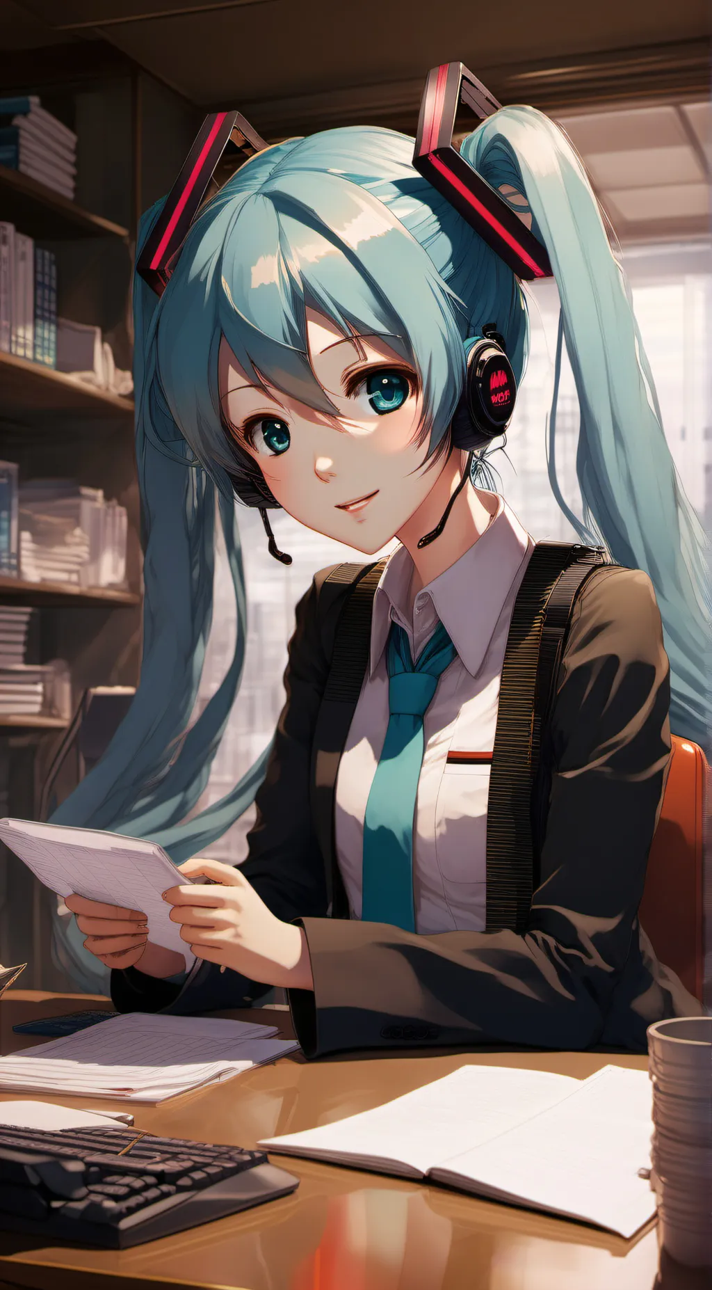 ai character: miku background