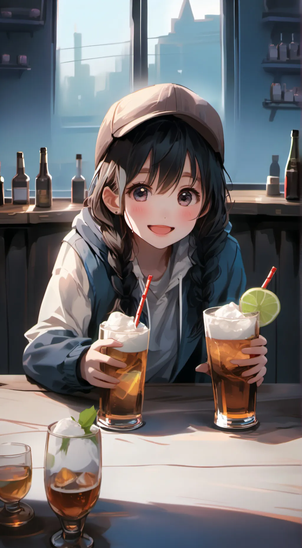 ai character: Strawberry  background