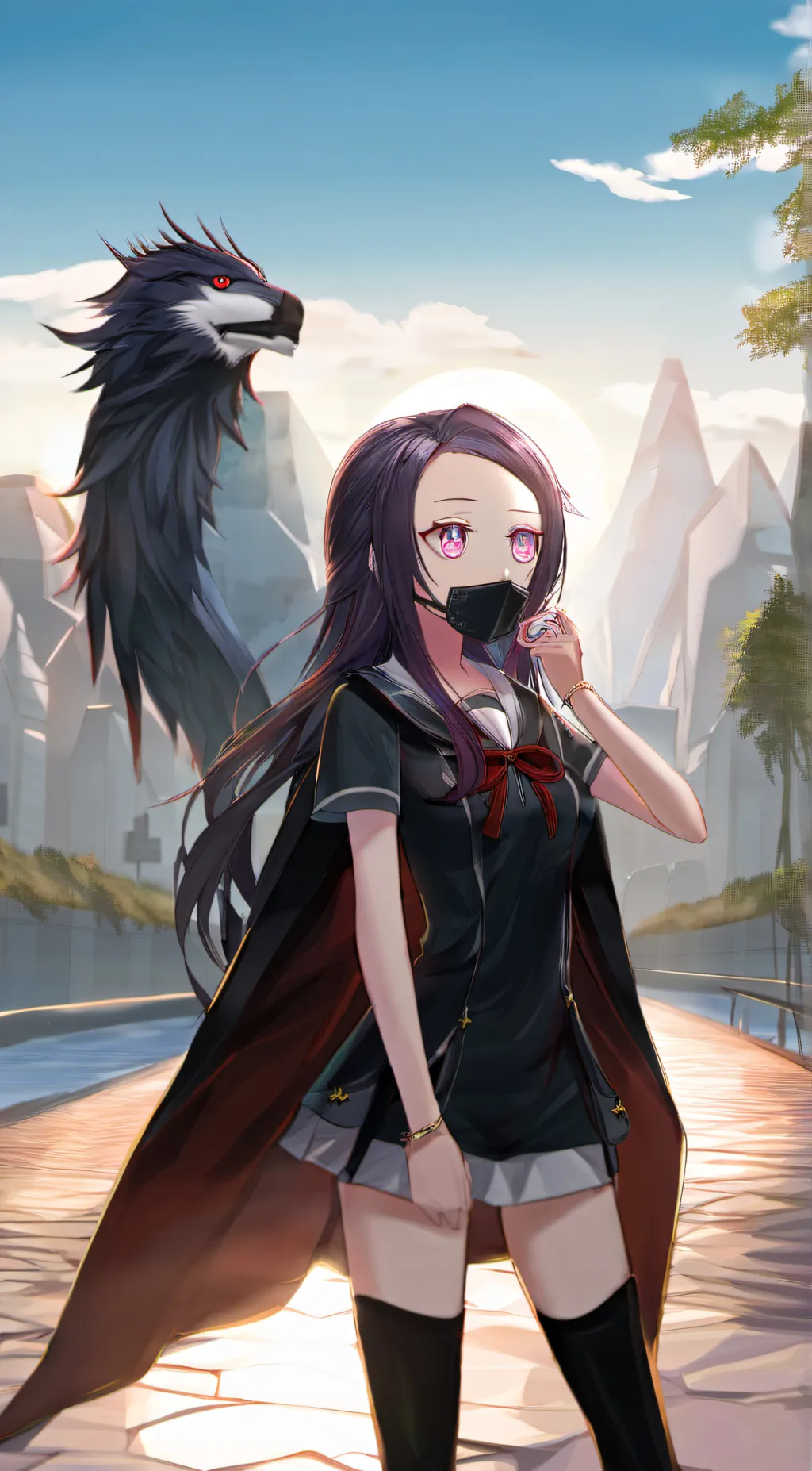 ai character: Demon slayer 3 background