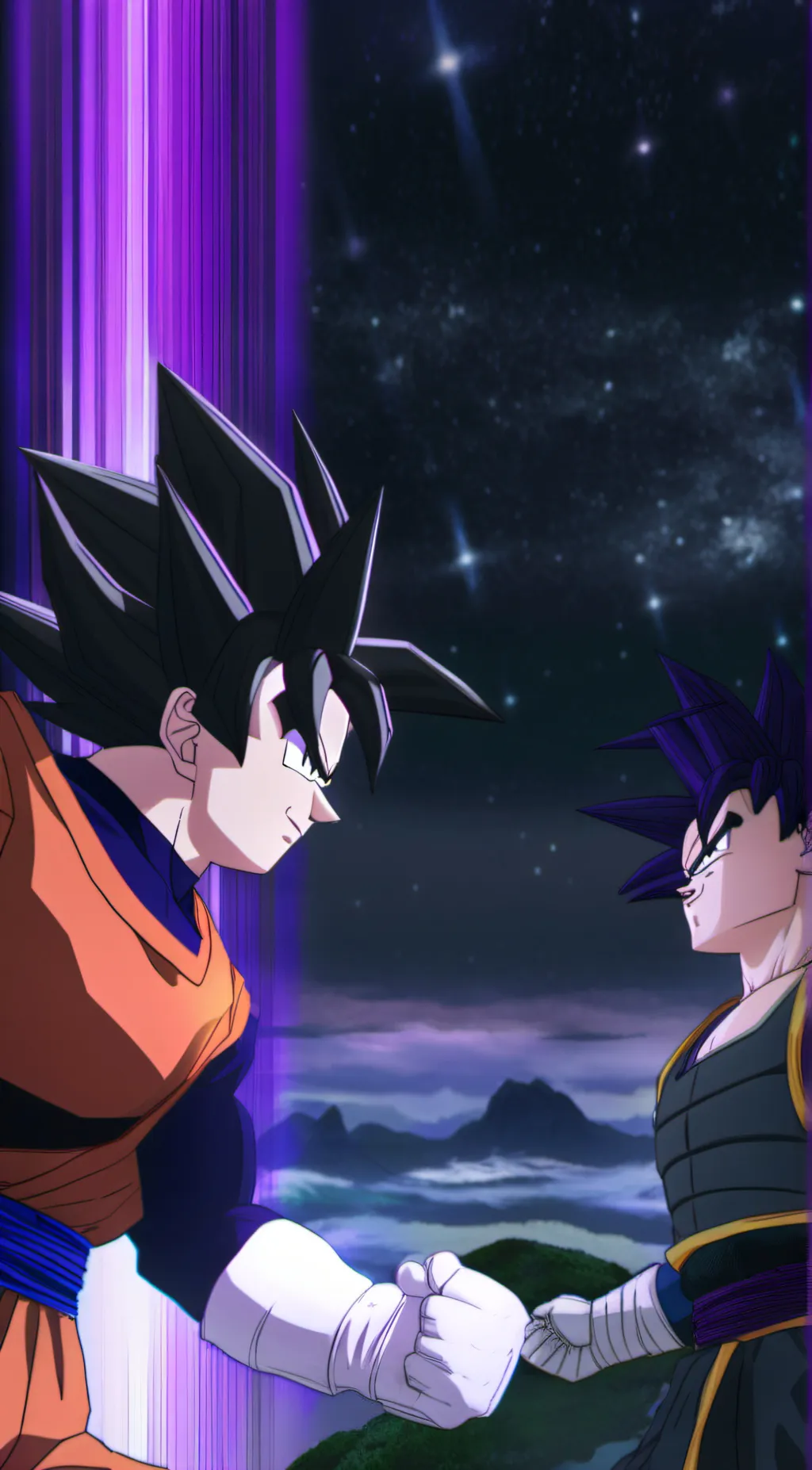 ai character: Goku and Vegeta  background