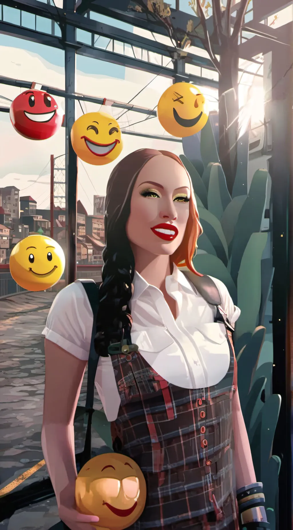 ai character: 😊 background