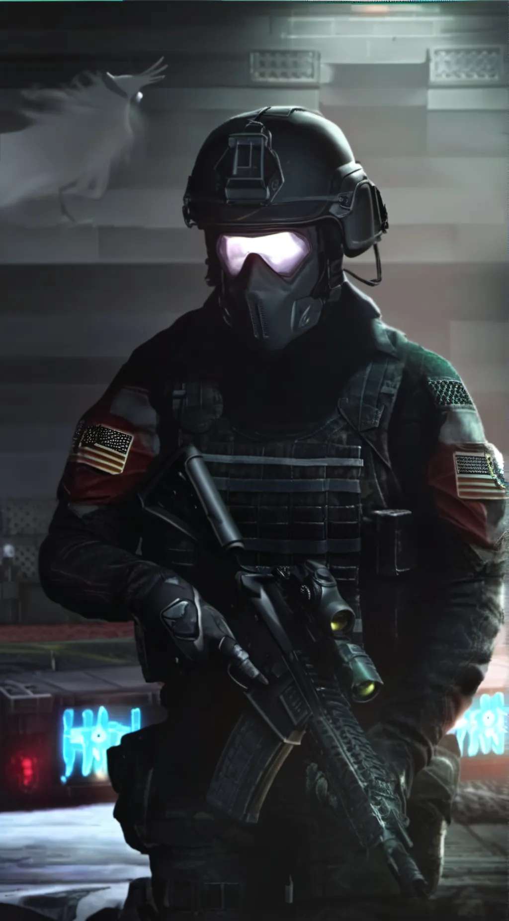 ai character: Soap  background