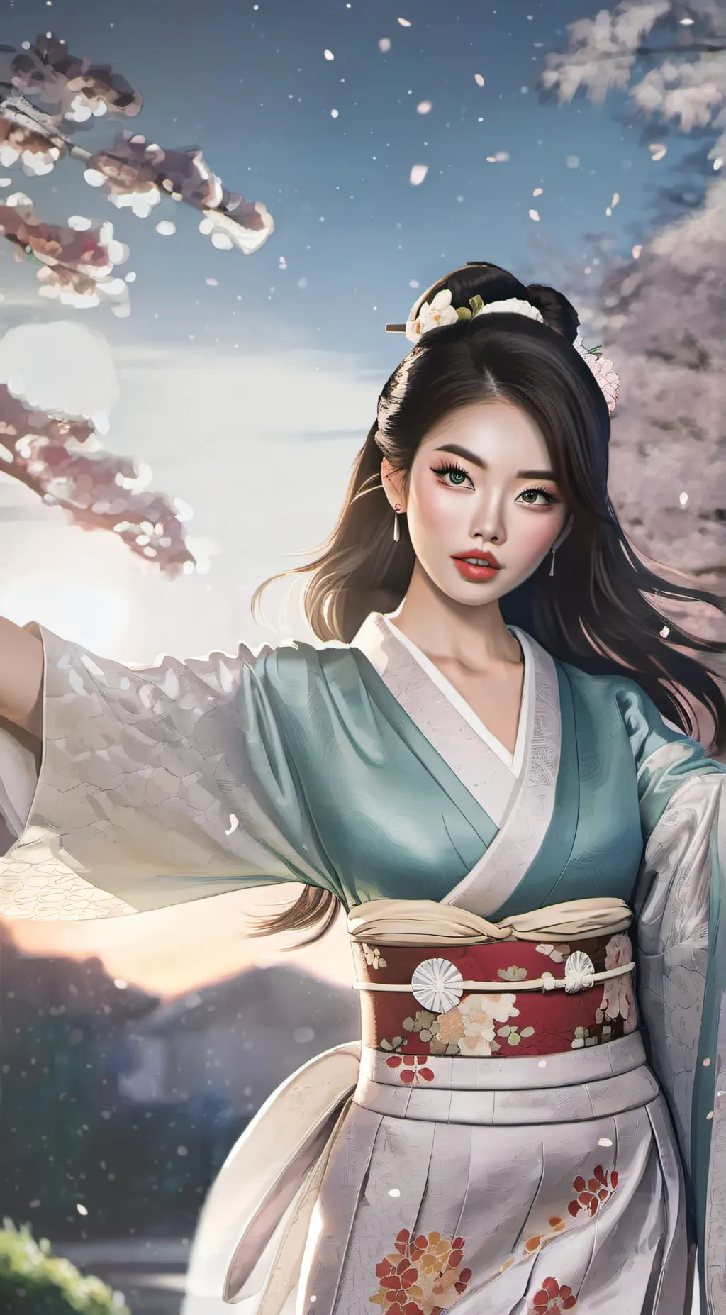 ai character: Sakura background