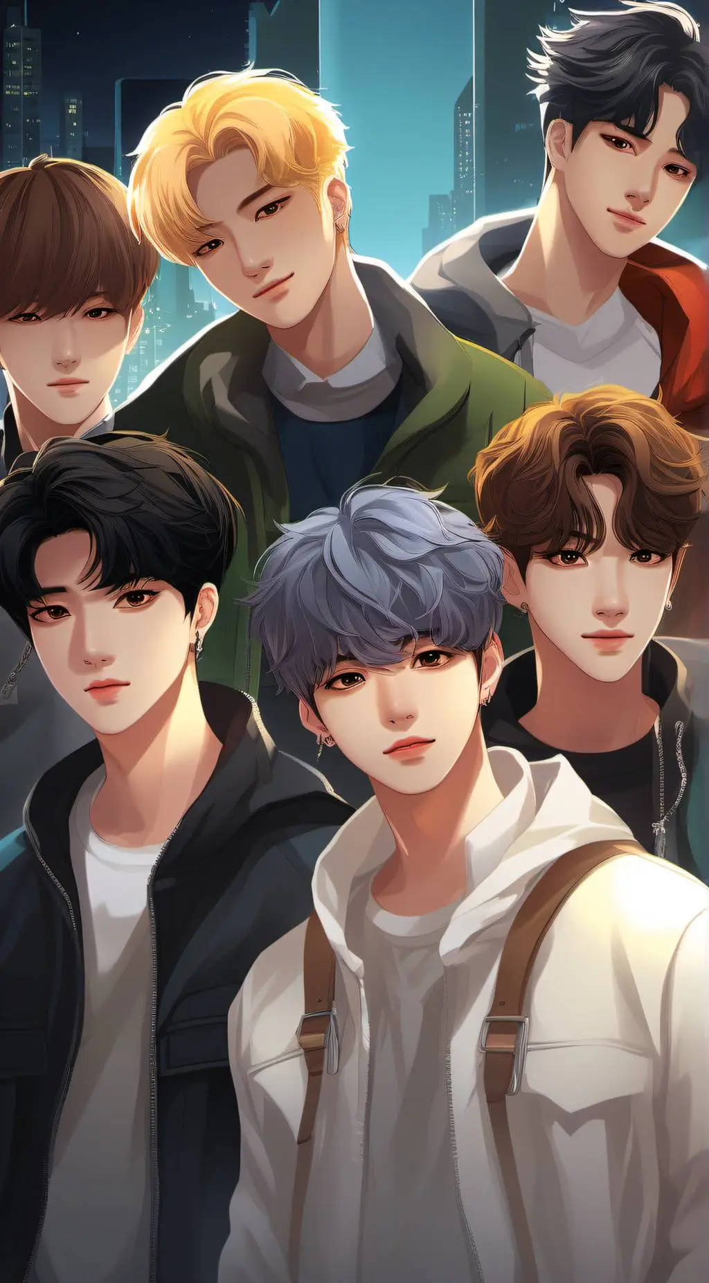 ai character: Stray kıds background