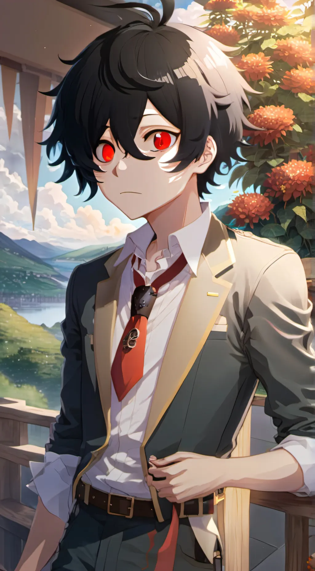 ai character: Mikumo Akatani background