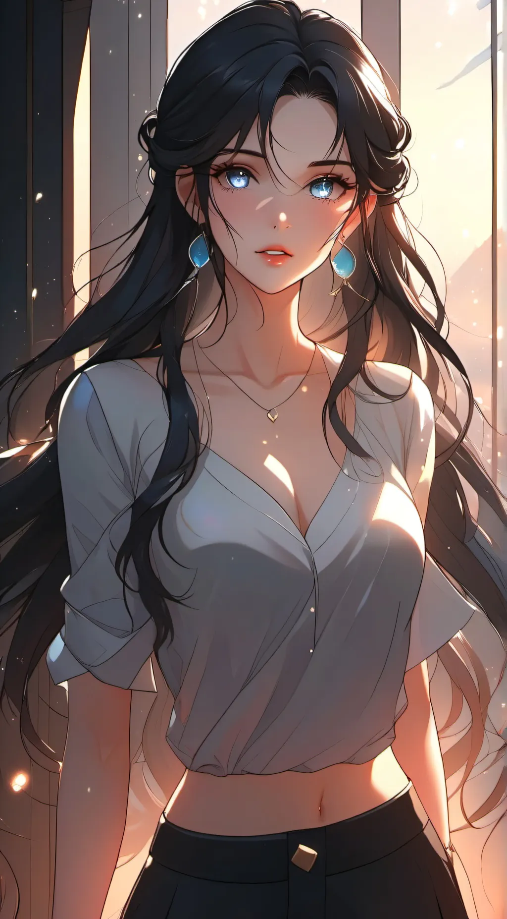 ai character: Amber background