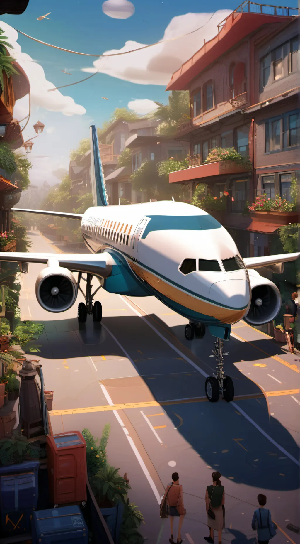 ai character: ryainair airlines. background